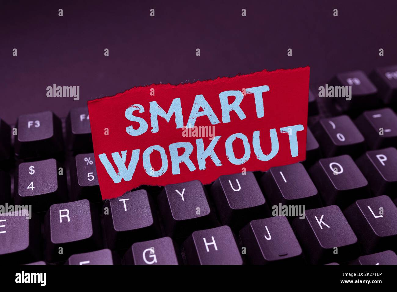 Hand writing sign Smart Workout. Conceptual photo properlydesigned exercise to maximize the muscle growth Entering New Product Key Concept, Typing Movie Subtitle Software Stock Photo