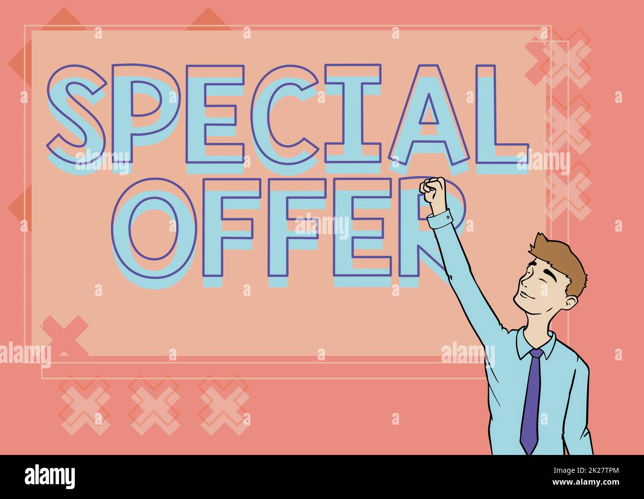 Hand writing sign Special Offer. Word Written on selling product or