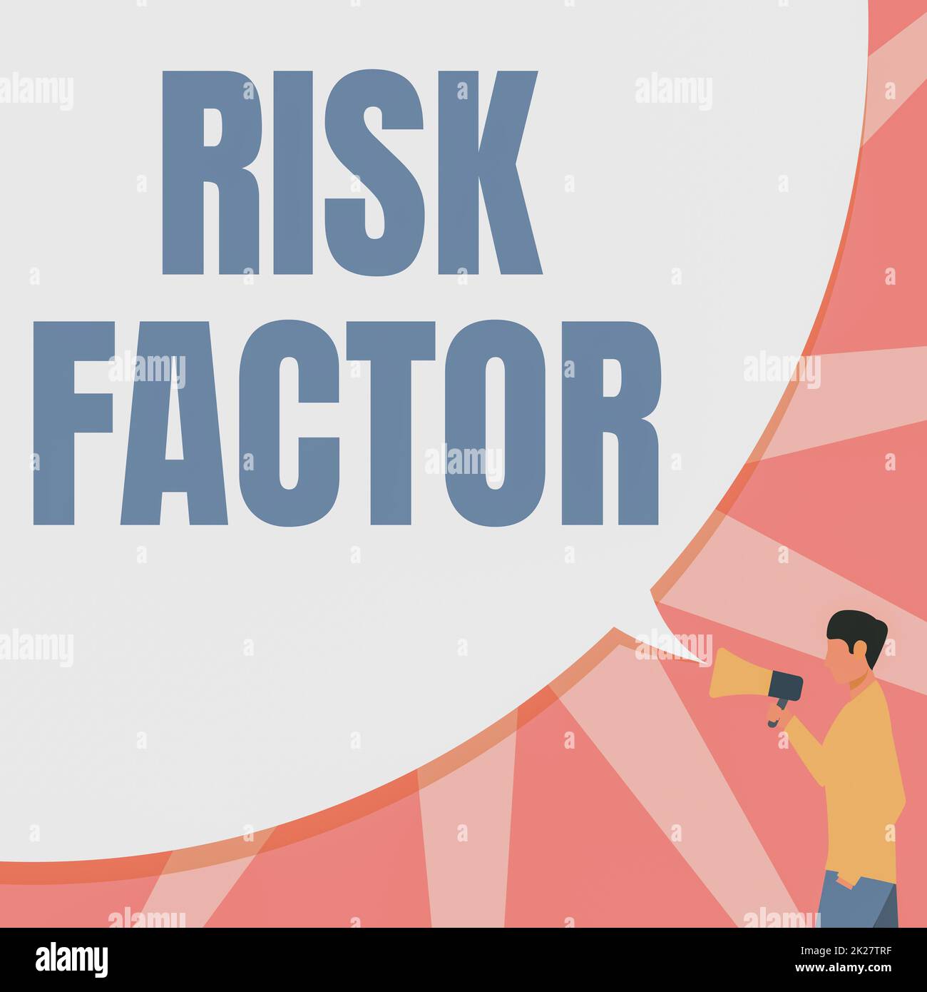 Text caption presenting Risk Factor. Word Written on Characteristic ...