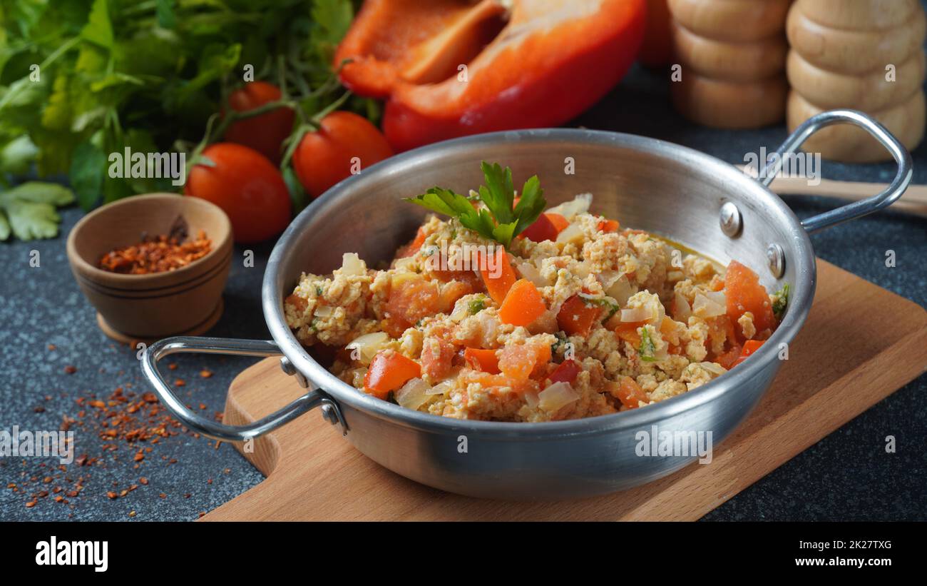 Revoltillo de Huevos, Scrambled Eggs a la Dominicana Stock Photo Alamy