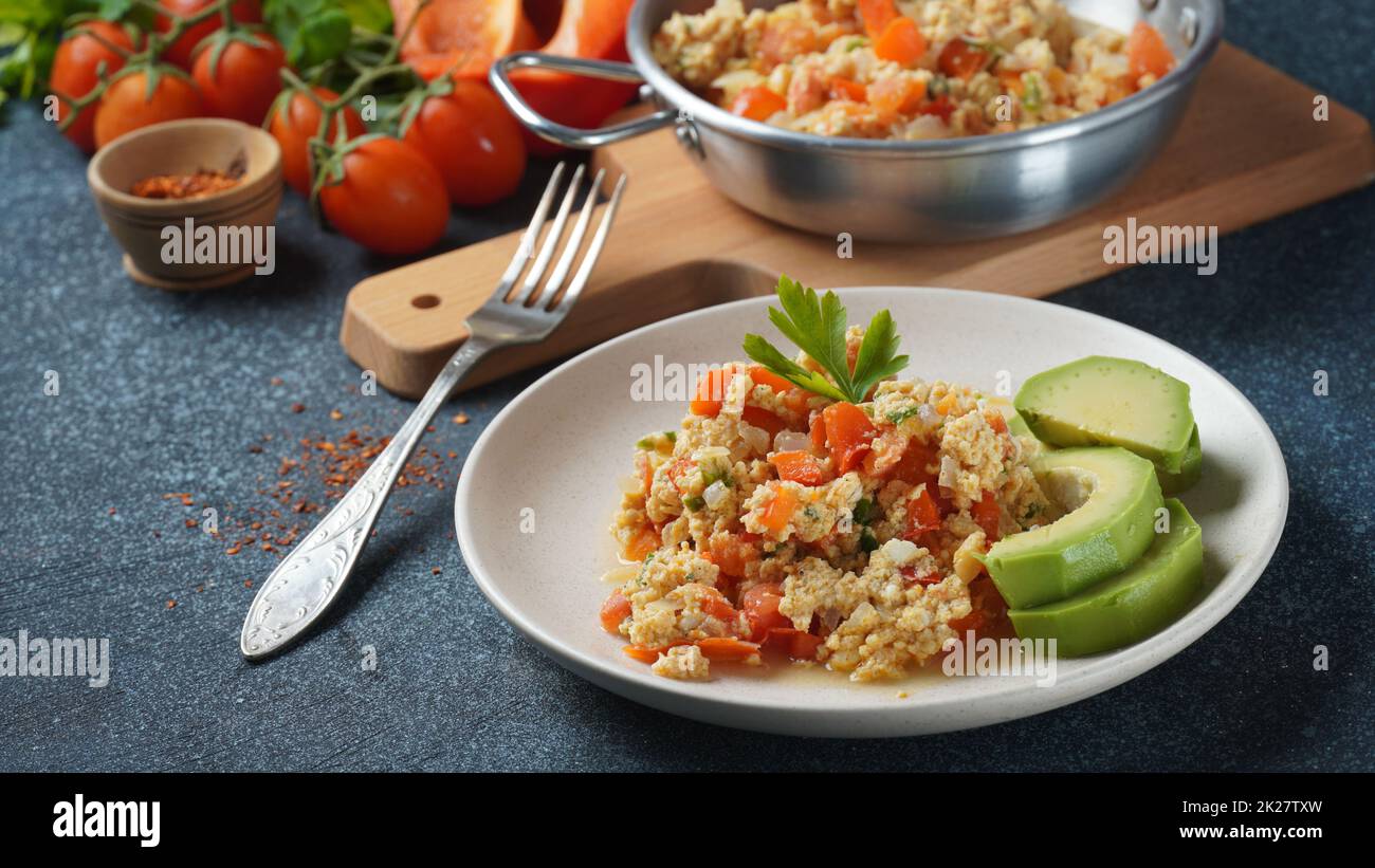 Revoltillo de Huevos, Scrambled Eggs a la Dominicana Stock Photo Alamy