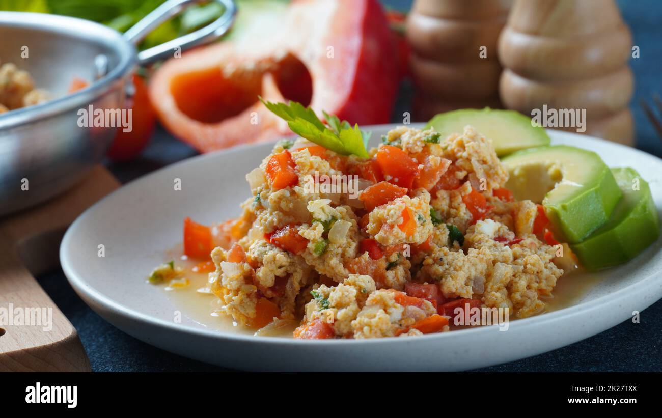 Revoltillo de Huevos, Scrambled Eggs a la Dominicana Stock Photo Alamy