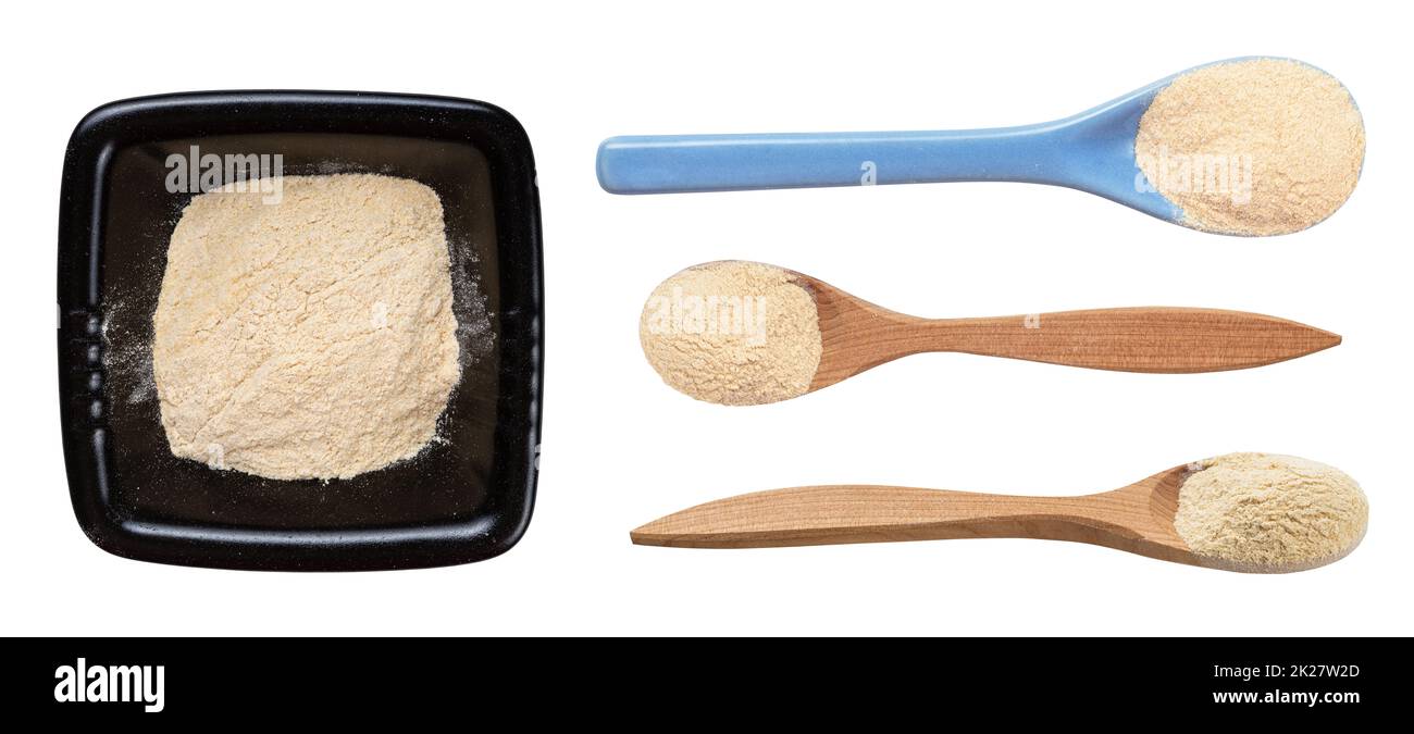 set of various apple pectin powder isolated Stock Photo - Alamy