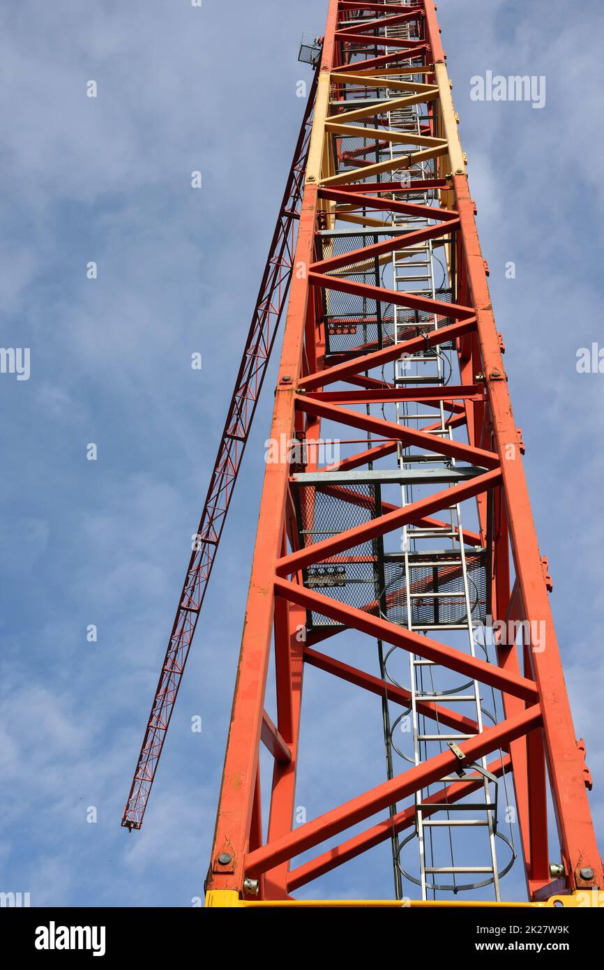 construction crane against the cloudy sky Stock Photo - Alamy