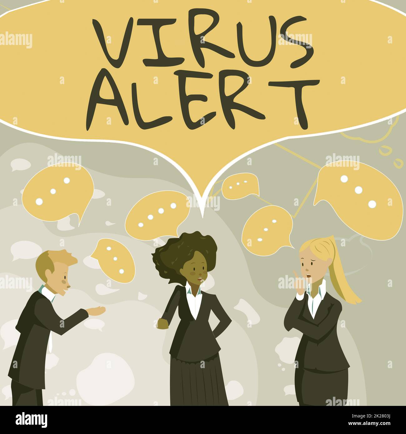 Text caption presenting Virus Alert. Business overview Virus Alert Illustration Of Partners Building New Wonderful Ideas For Skills Improvement. Stock Photo