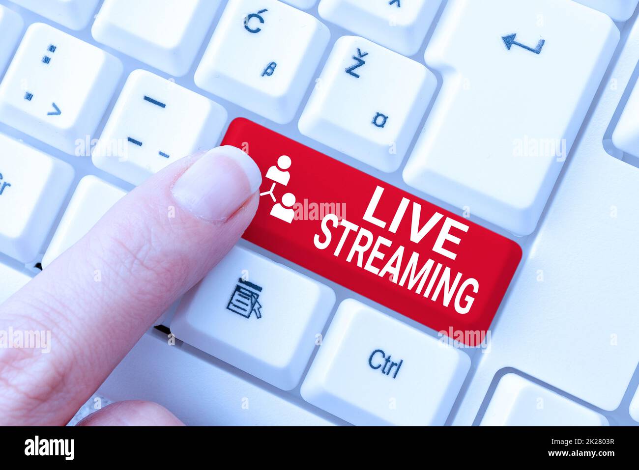 Sign displaying Live Streaming. Business idea displaying audio or media content through digital devices Editing And Publishing Online News Article, Typing Visual Novel Scripts Stock Photo