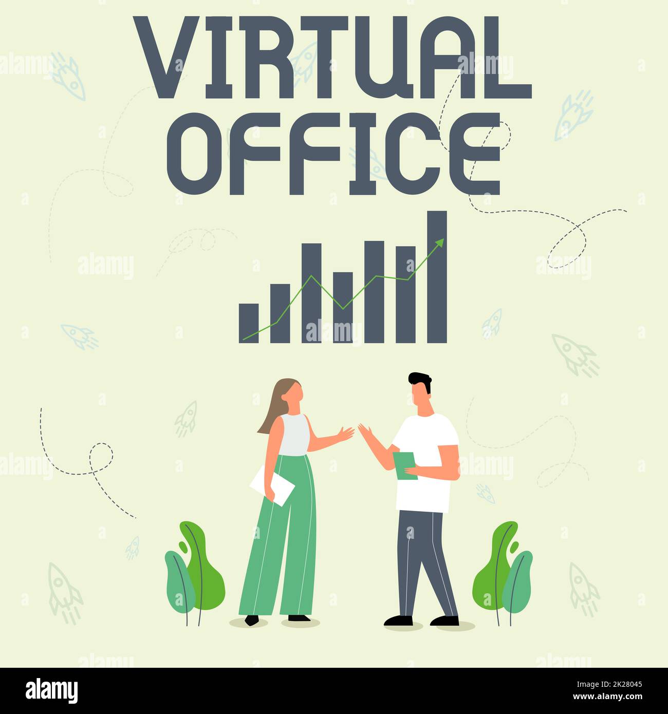 Text sign showing Virtual Office. Concept meaning Virtual Office Illustration Of Partners