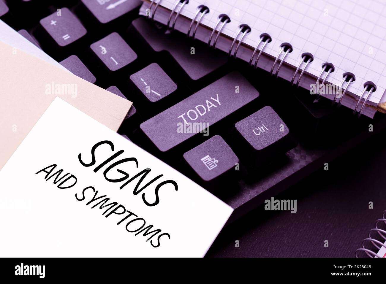 Handwriting text Signs And Symptoms. Business showcase any subjective