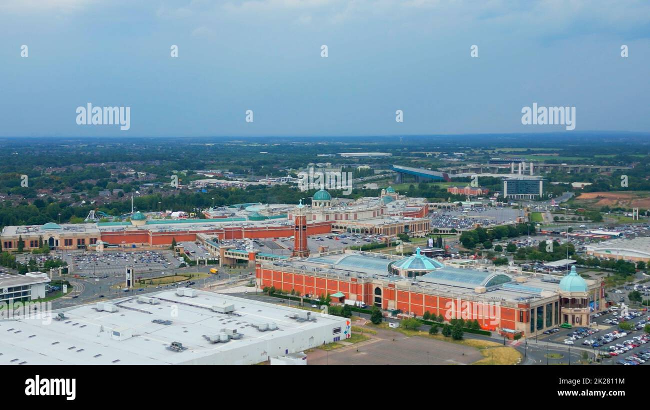 Trafford Centre in Manchester - aerial view - MANCHESTER, UK - AUGUST 15, 2022 Stock Photo