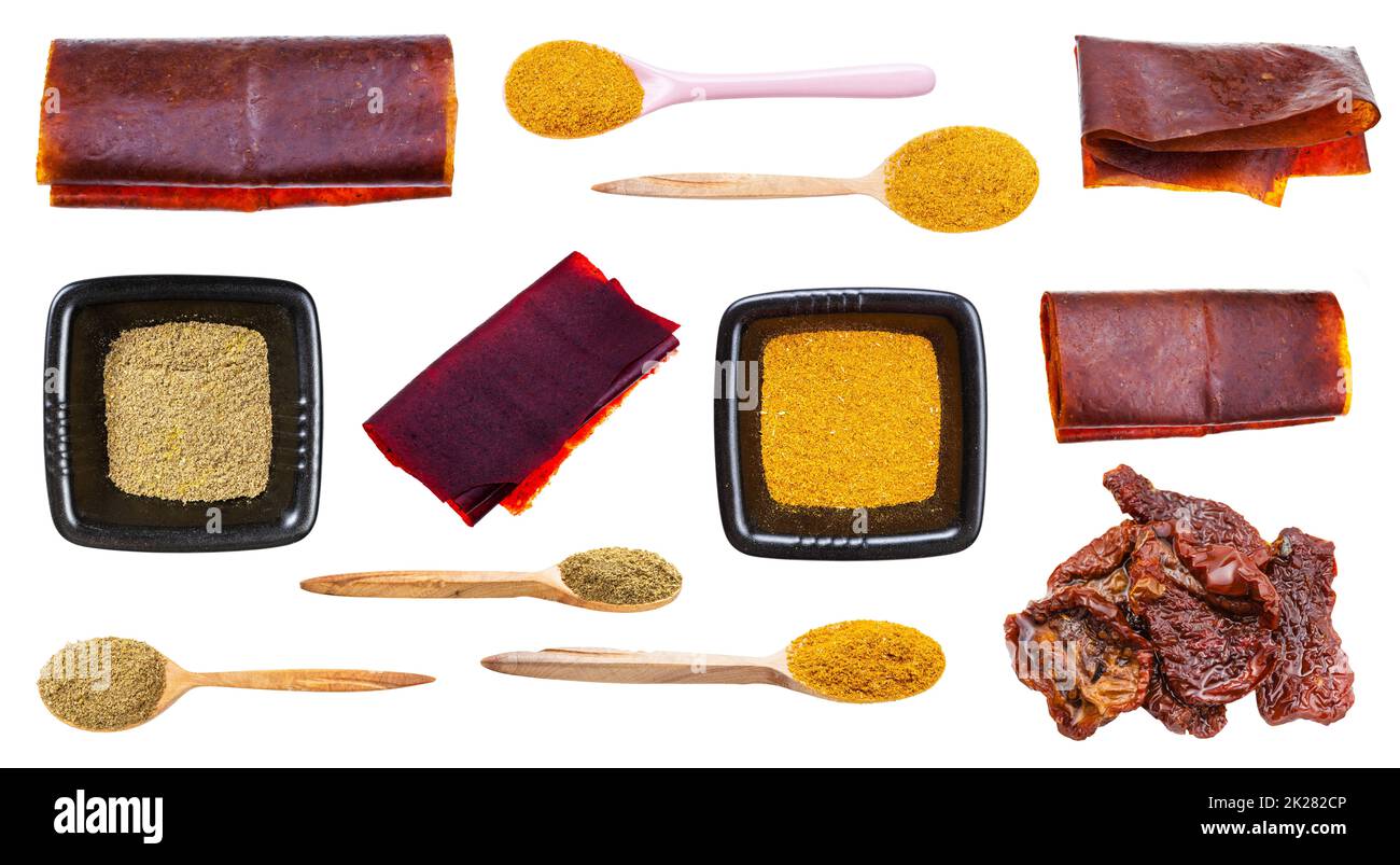 set of various caucasian flavorings isolated Stock Photo - Alamy