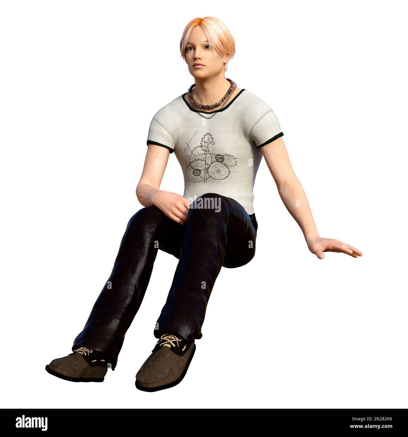 Boy Rendering 3D Rendering Teenager Boy on White Stock Photo - Alamy