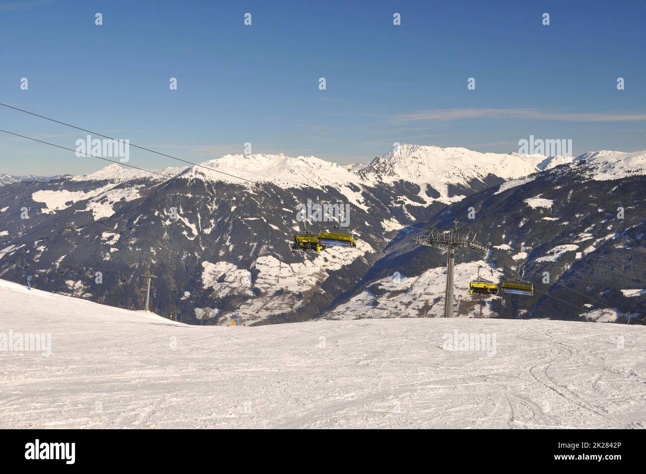 Skiing in Austria Stock Photo