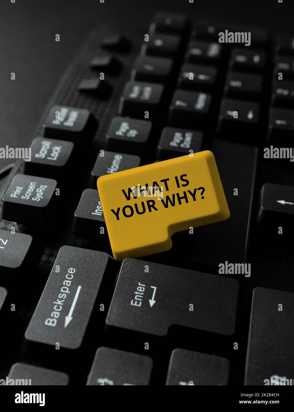 Inspiration showing sign What Is Your Why Question. Business concept What Is Your Why Question Writing Interesting Online Topics, Typing Office Annoucement Messages Stock Photo
