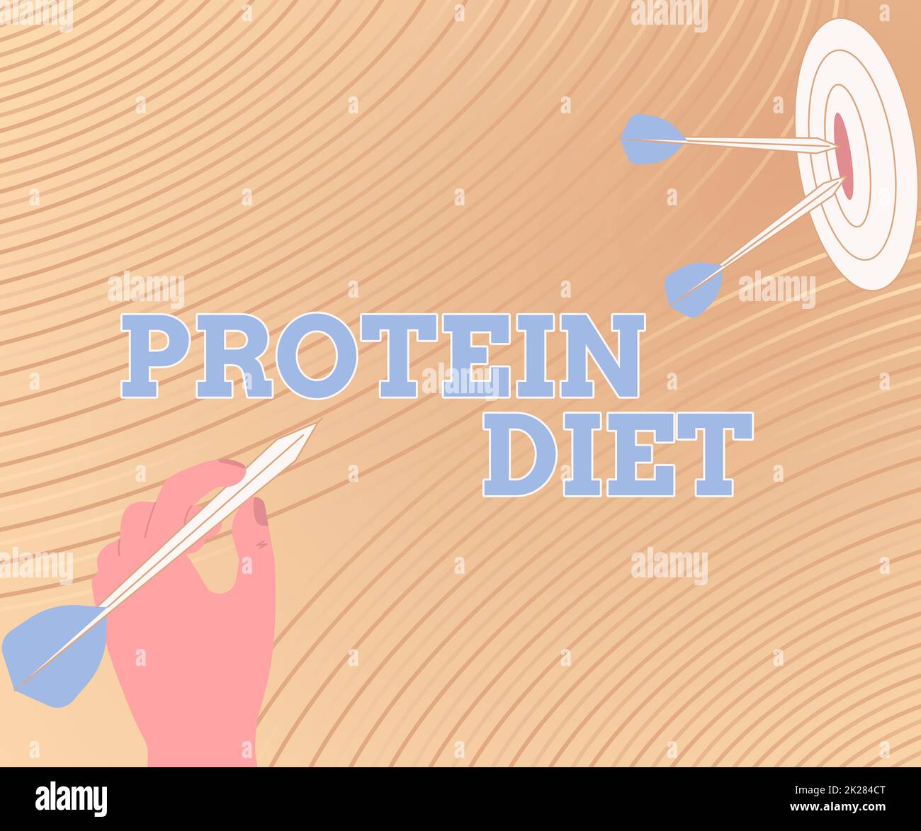 Text sign showing Protein Diet. Business showcase low in fat or carbohydrate consumption weight loss plan Presenting Message Hitting Target Concept, Abstract Announcing Goal. Stock Photo
