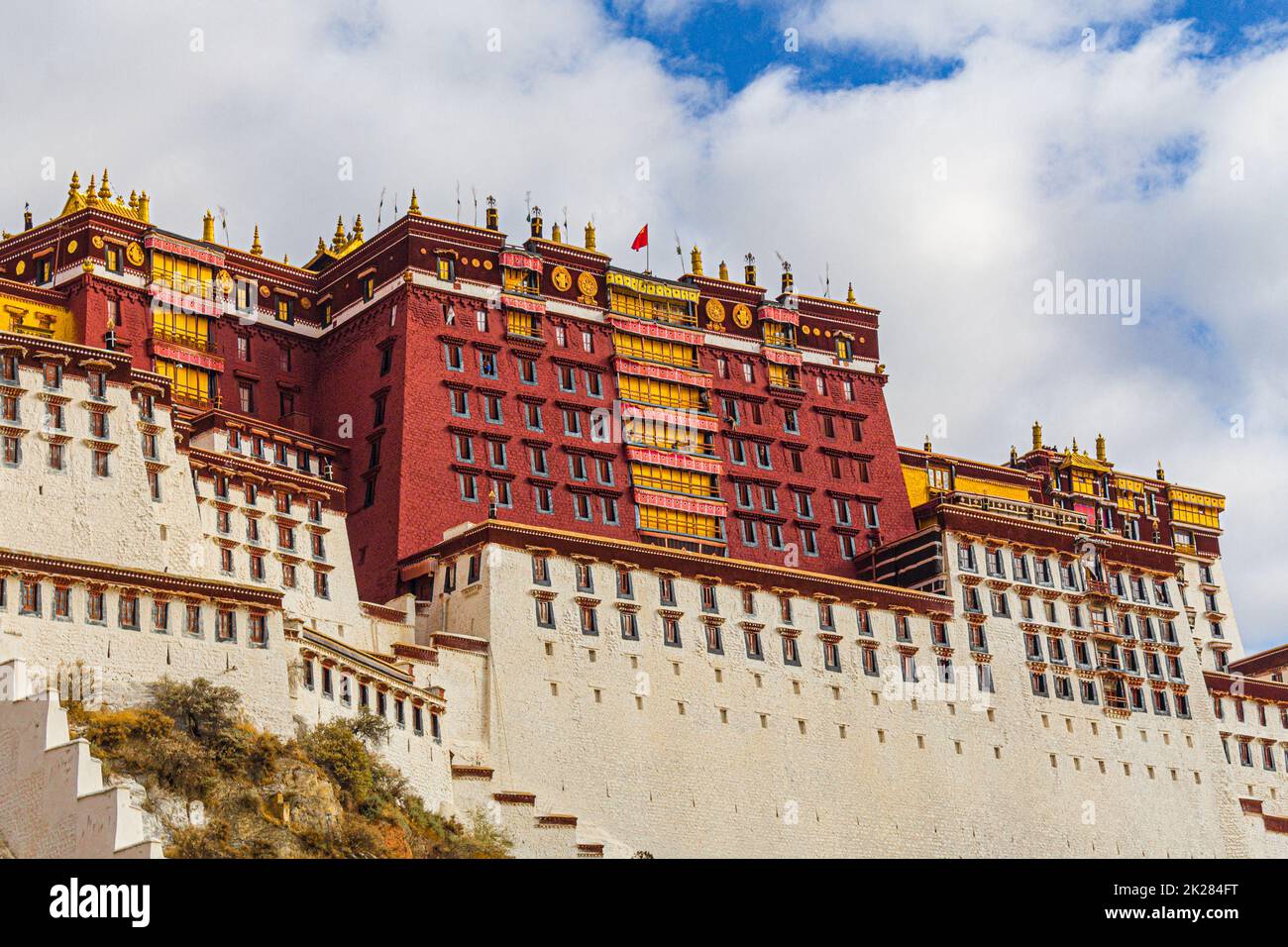 The Potala Palace in Lhasa, Tibet, was the chief residence of the current Dalai Lama until His Holiness fled to India during the 1959 Tibetan uprising Stock Photo