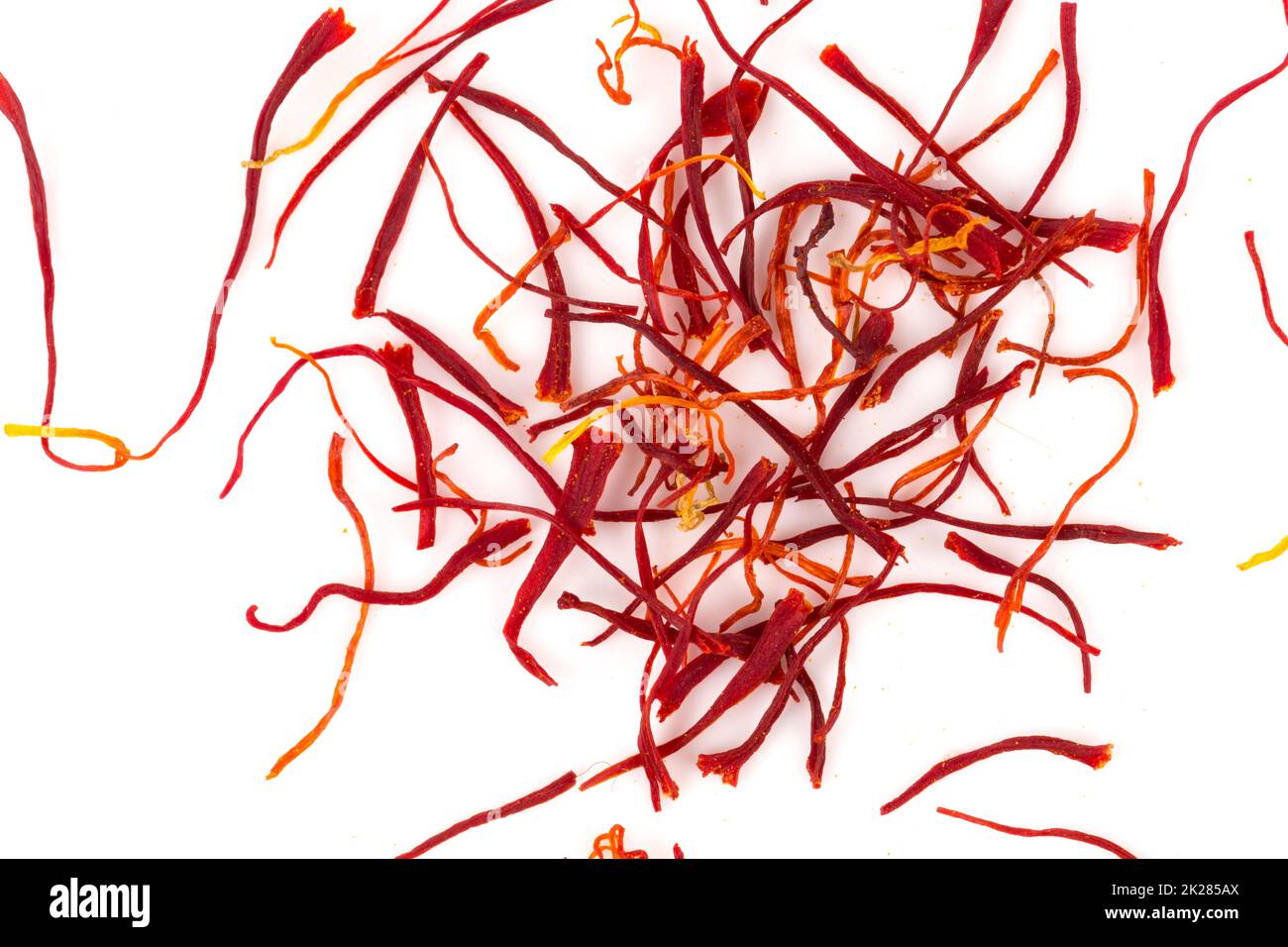 Dried saffron spice isolated Stock Photo Alamy