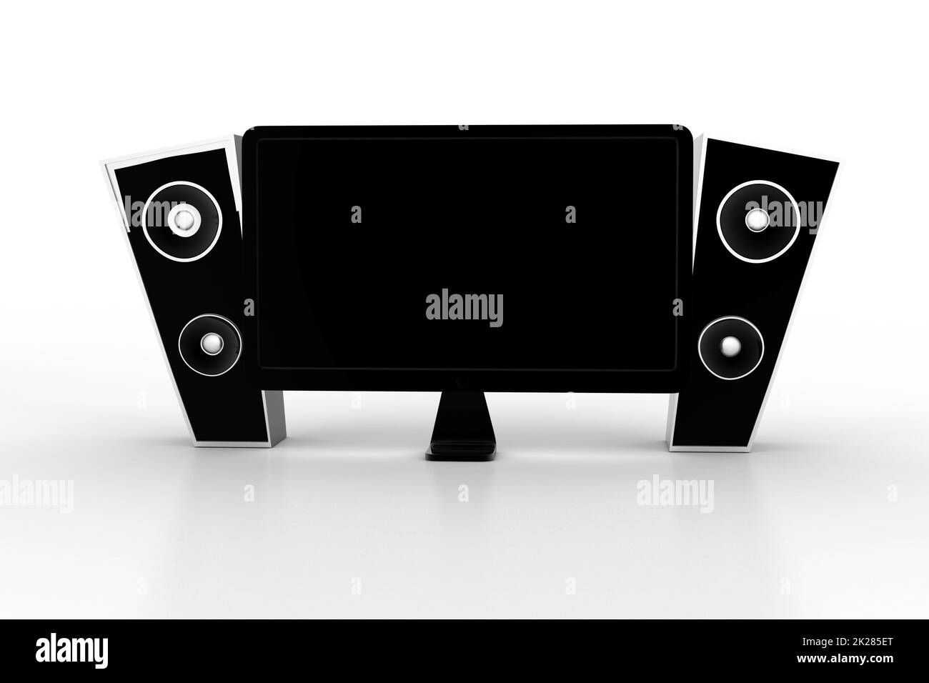 Monitor with speaker Stock Photo Alamy