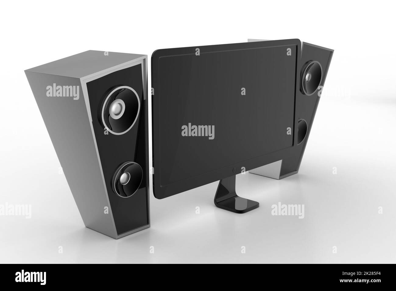 Monitor with speaker Stock Photo Alamy