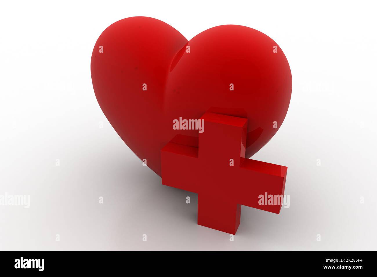 First aid sign on heart Stock Photo Alamy