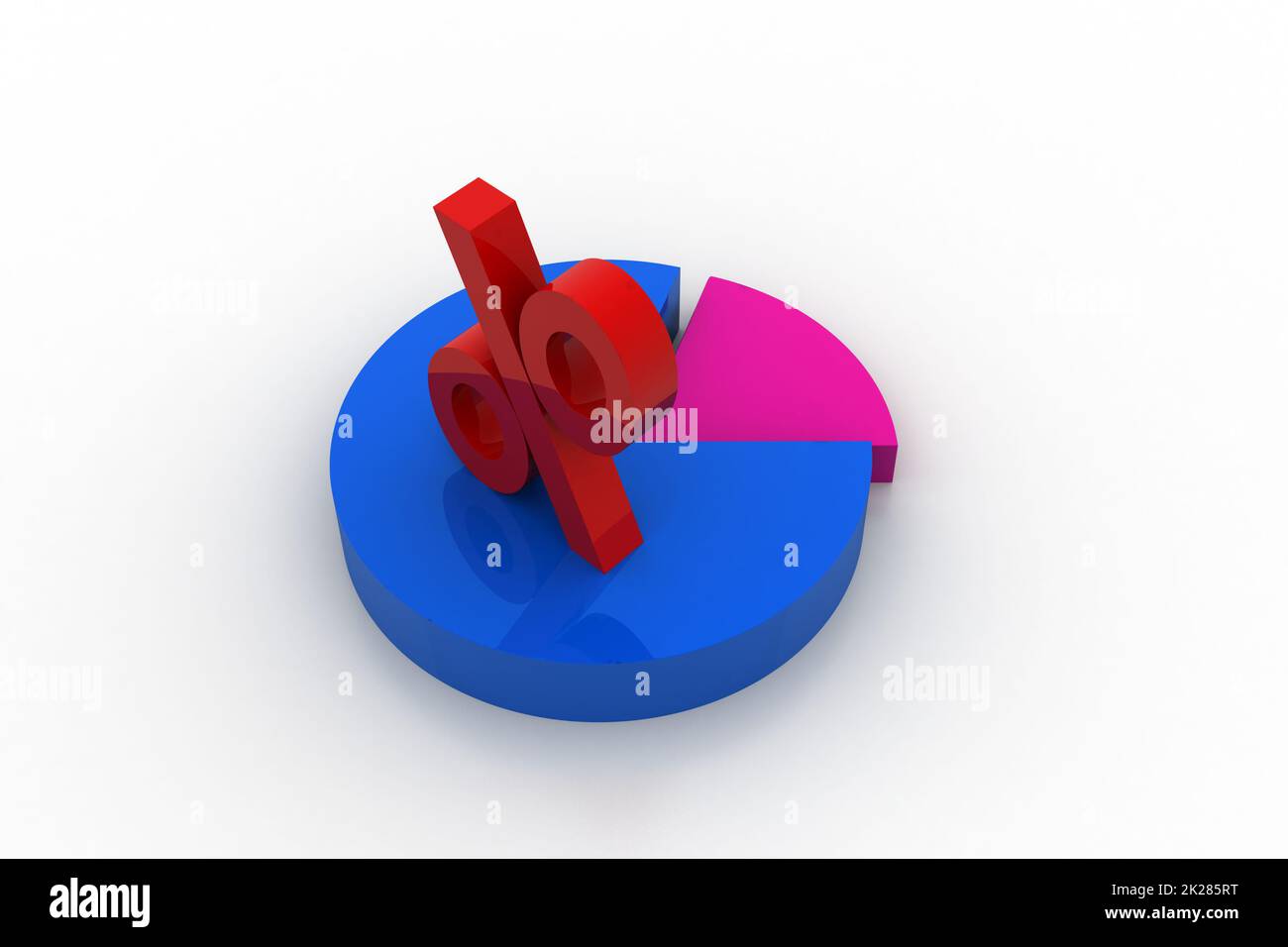 Pie chart with percentage sign Stock Photo Alamy