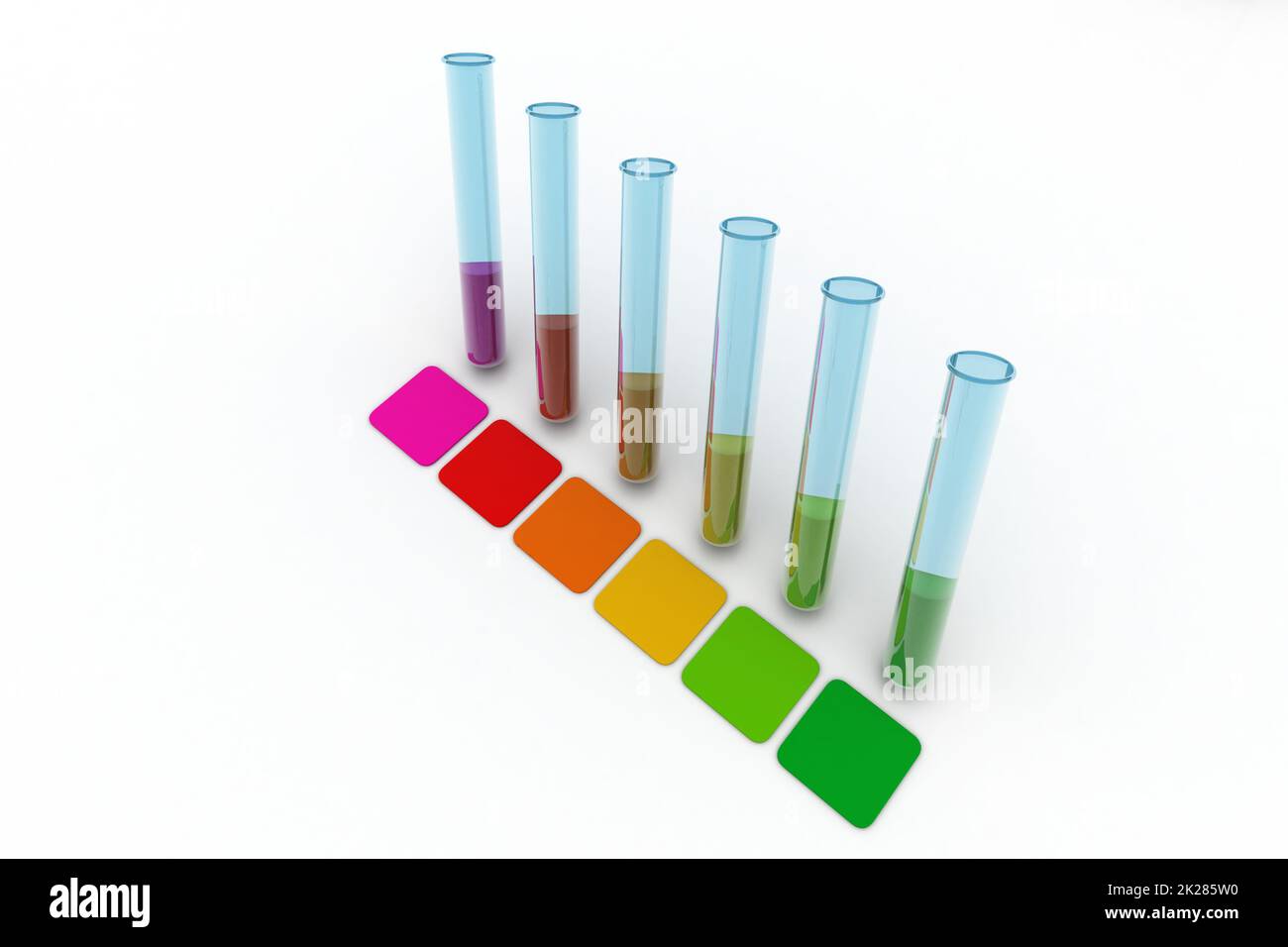 Test tube with color card Stock Photo - Alamy