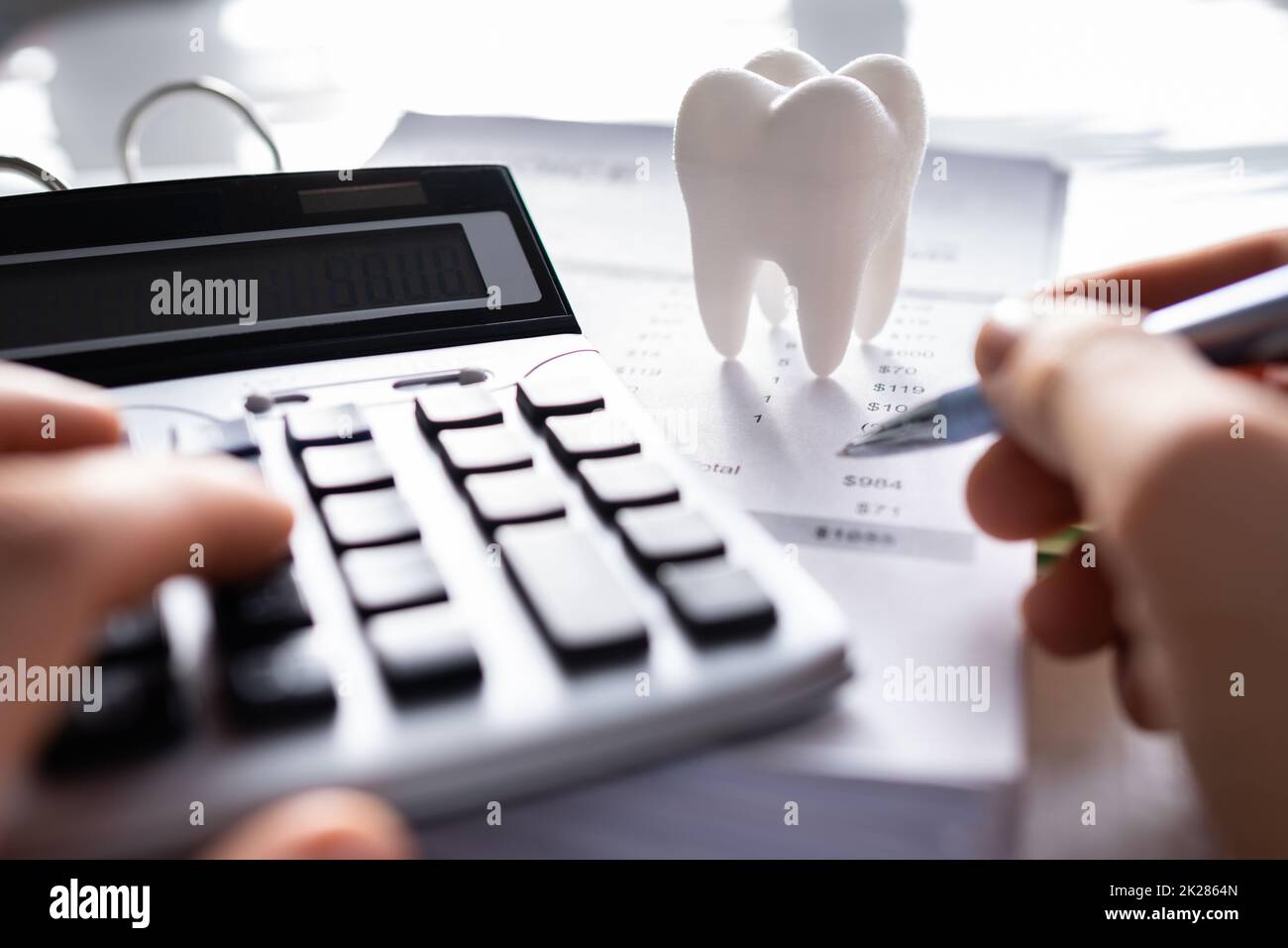 Dental Insurance Money. Dentist Service Desk Stock Photo Alamy