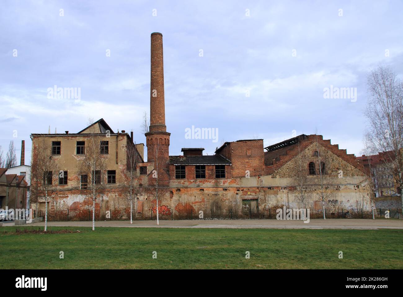 Old factory building in the town of GÃ¶rlitz in Saxony Stock Photo