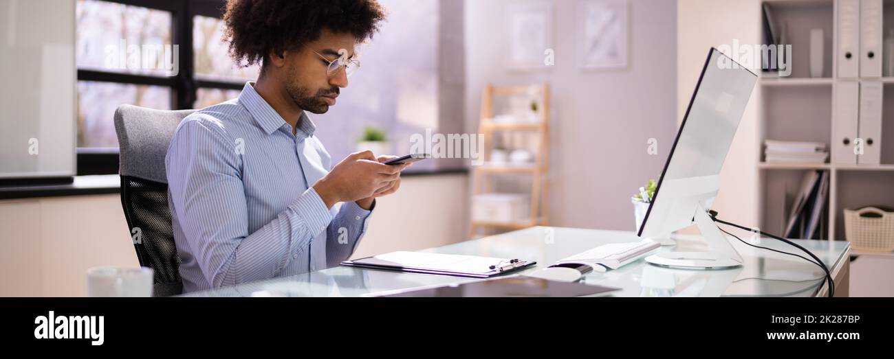Taking Document Picture Or Photo With Phone Stock Photo