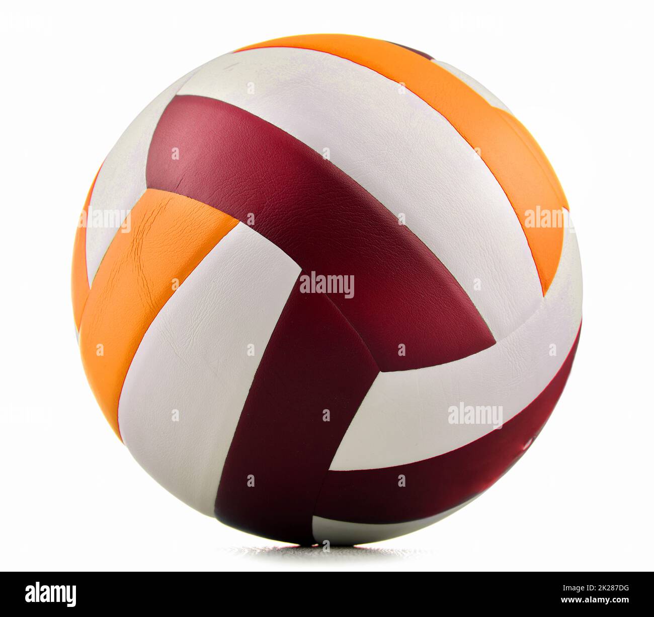 Leather volleyball isolated on a white background Stock Photo Alamy