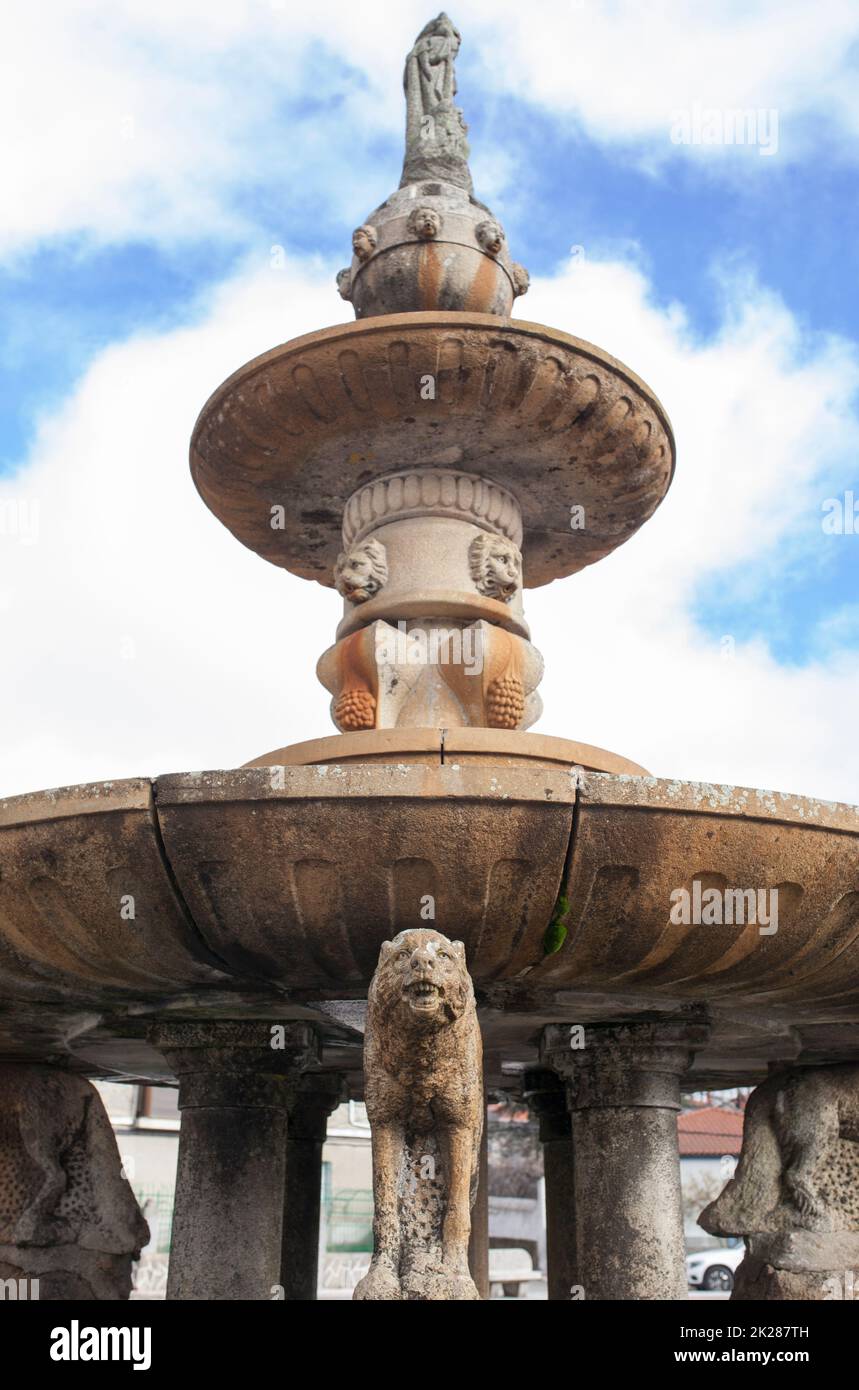 Saint Roch Fountain. Piornal, Caceres, Extremadura, Spain Stock Photo