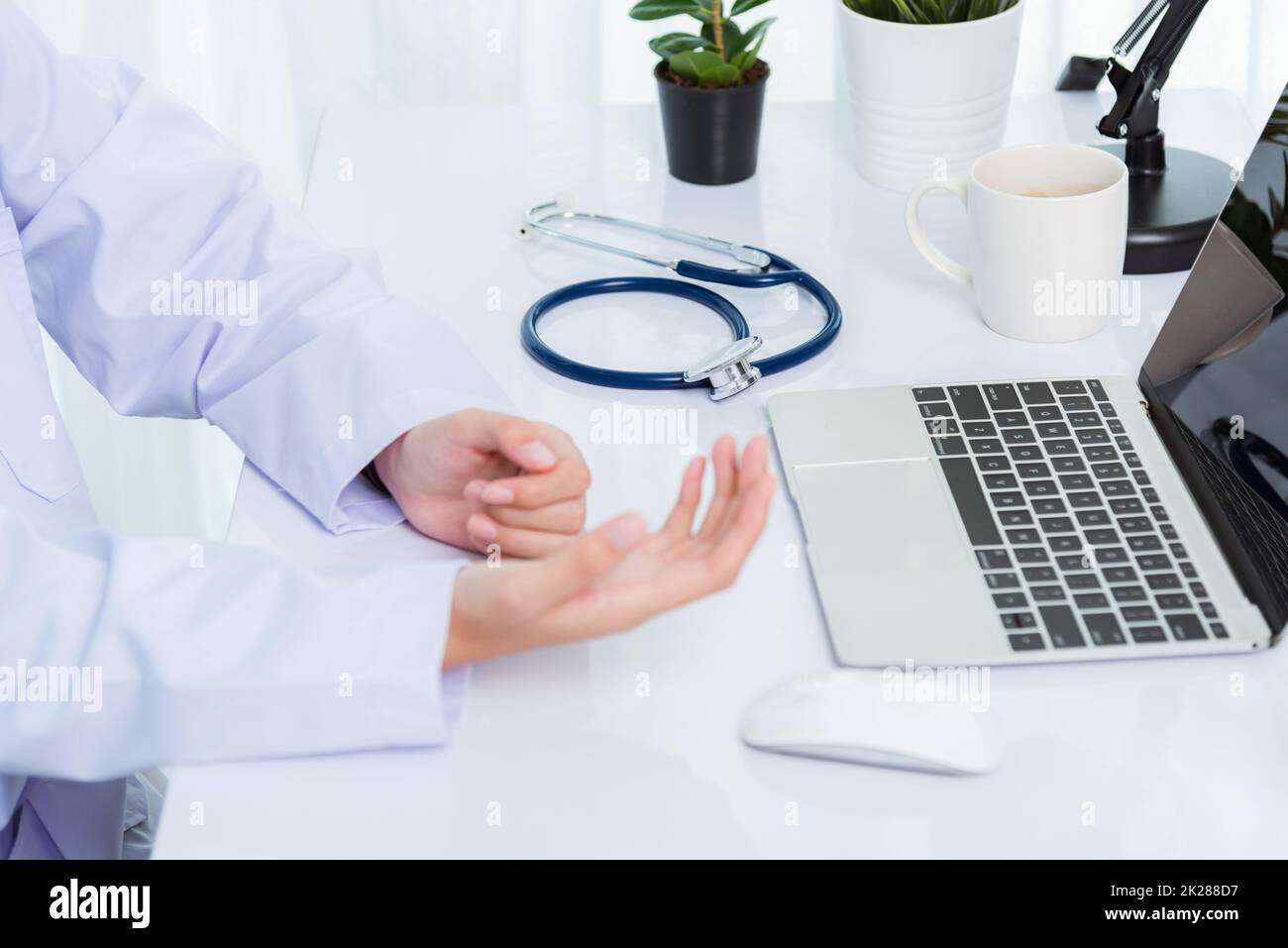Hospital healthcare doctors office front desk hires stock photography
