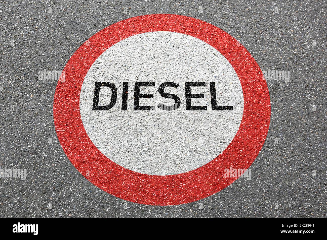 Diesel driving ban road sign roadsign street not allowed restricted ...