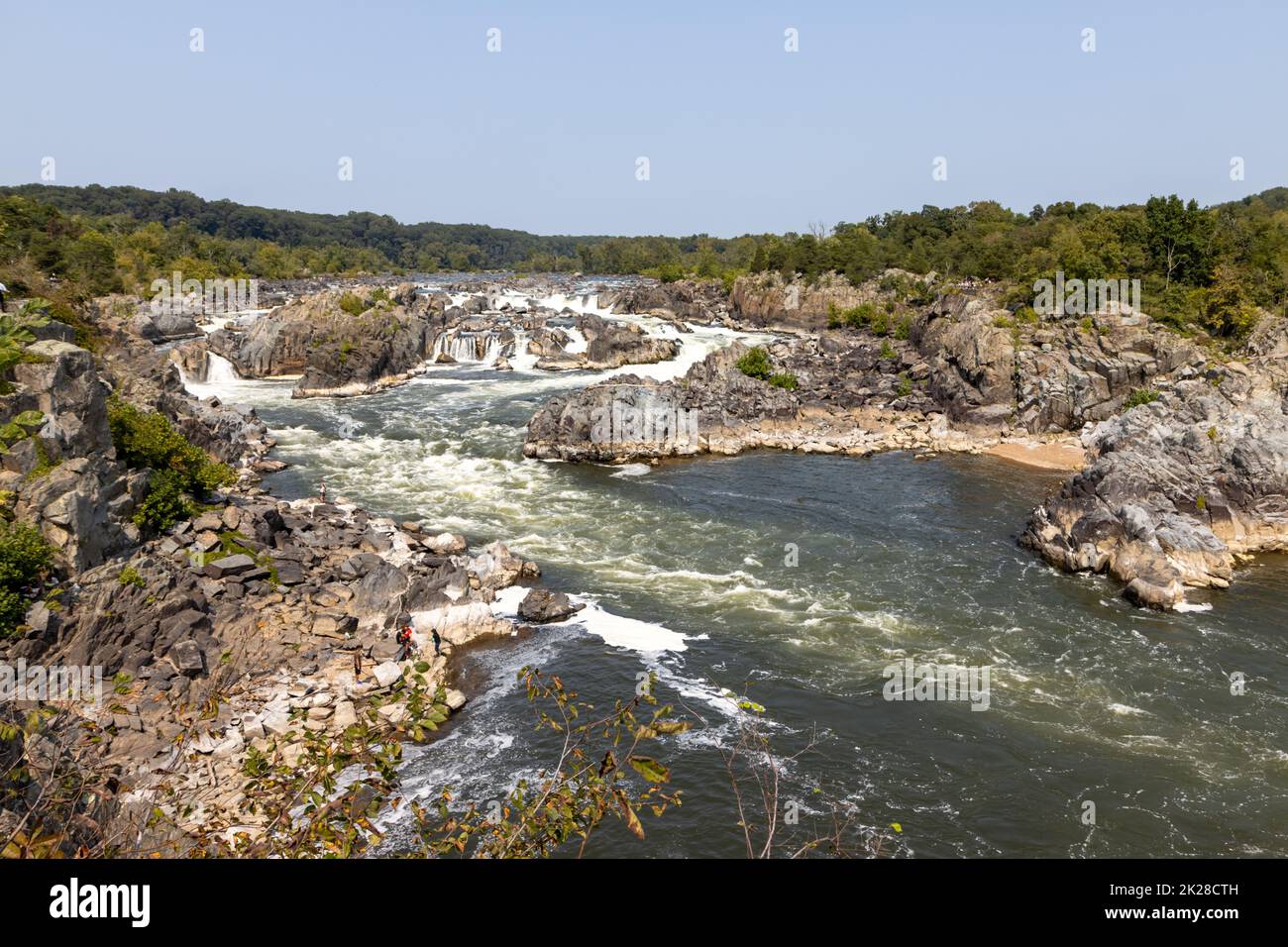 Spectacular view of the Great Falls of the Potomac - Great Falls Park, Mclean, VA Stock Photo