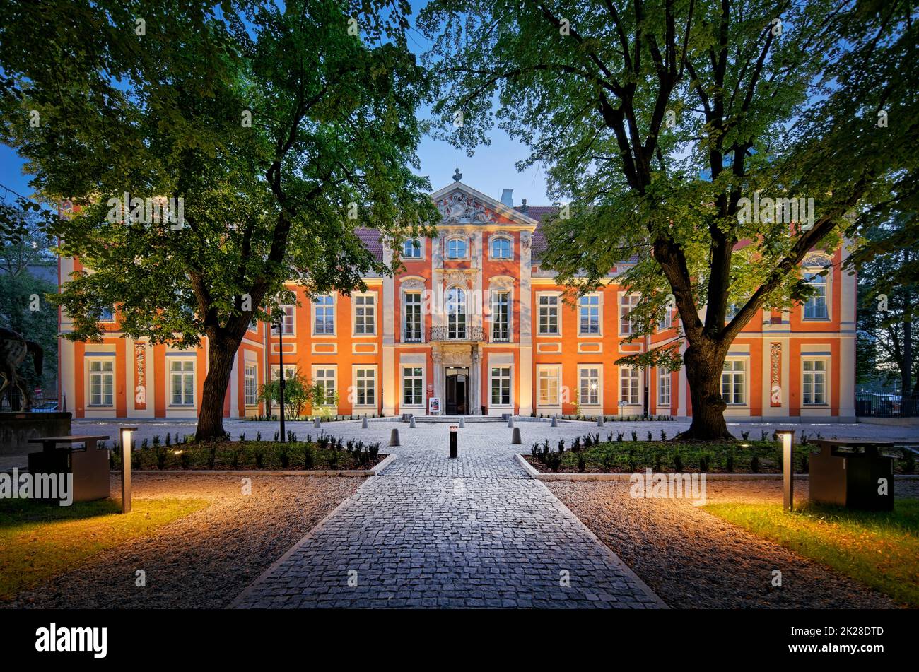 Academy of Fine Arts in Warsaw - The Czapski Palace - Polish Baroque architecture Stock Photo