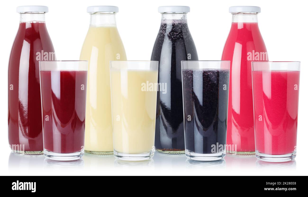 https://c8.alamy.com/comp/2K28EE8/collection-of-fresh-fruit-smoothies-fruits-juice-drink-in-glass-and-bottle-isolated-on-white-2K28EE8.jpg