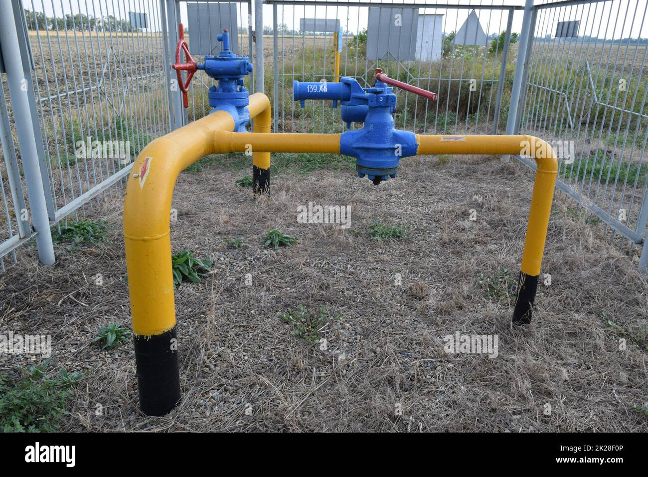 The latch on the underground gas pipeline Stock Photo Alamy