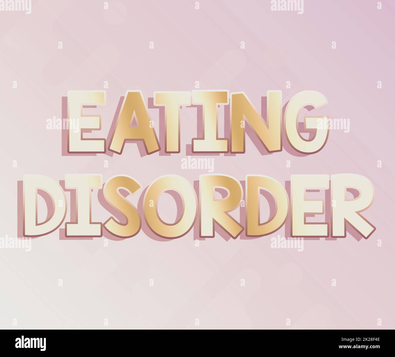 Text sign showing Eating Disorder. Concept meaning illnesses or severe