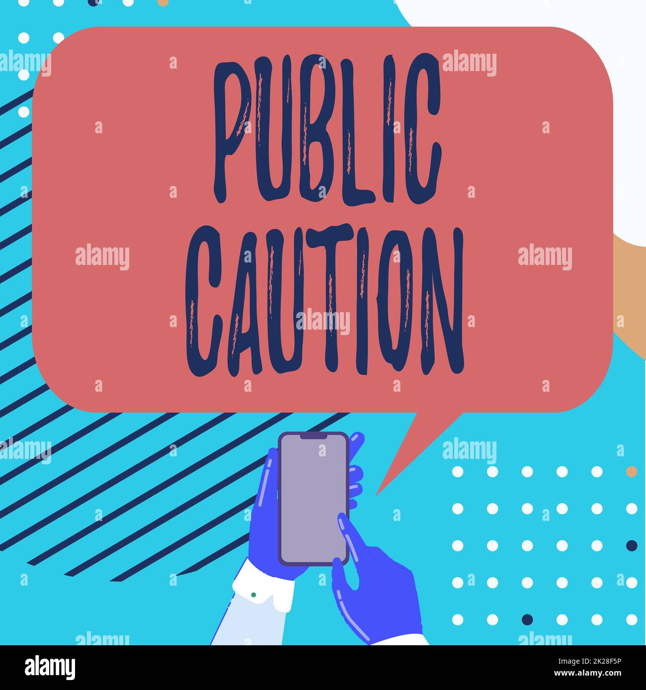 Writing displaying text Public Caution. Concept meaning formal warning