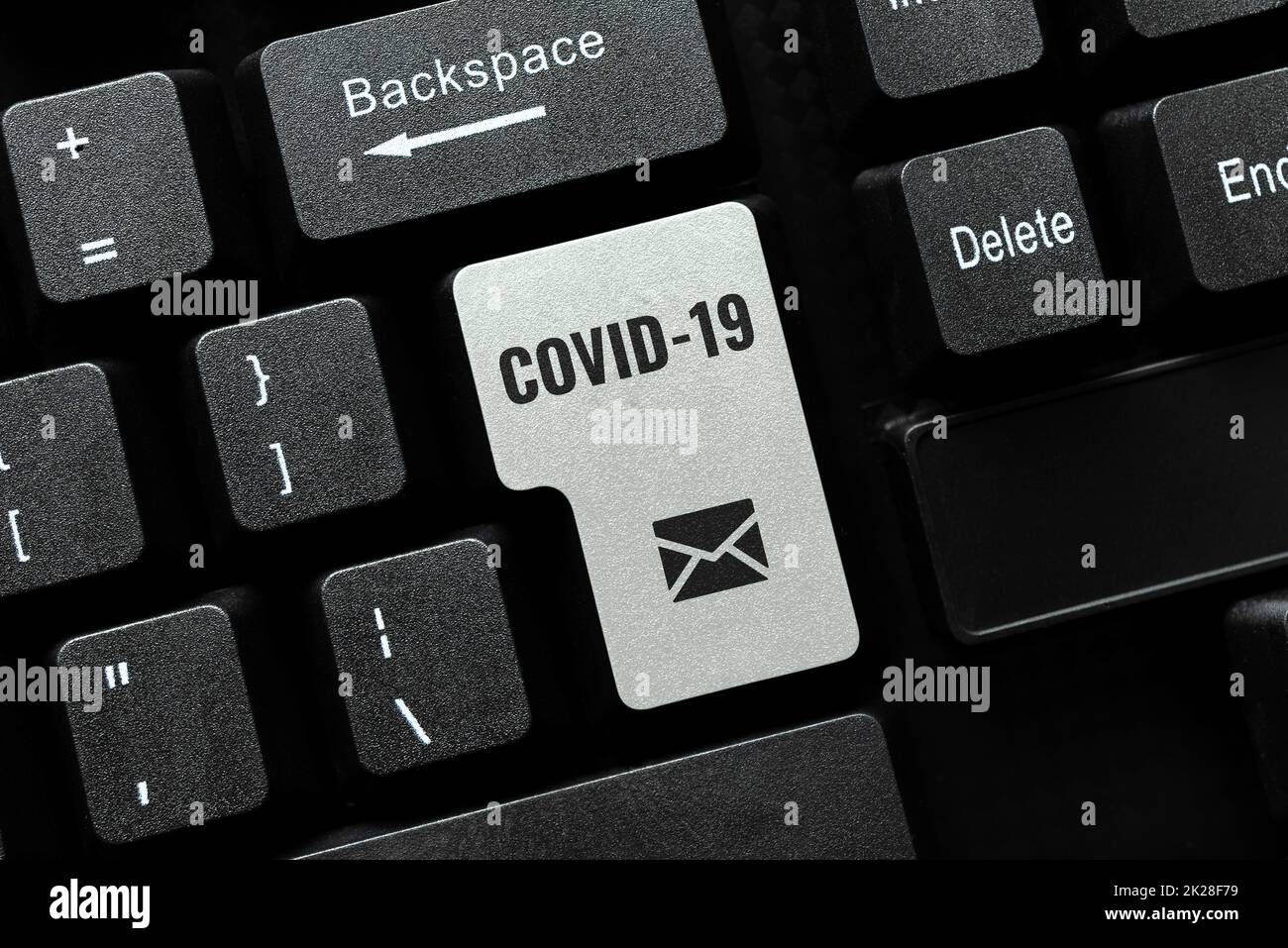 Text showing inspiration Covid19. Word Written on mild to severe respiratory illness that is caused by a coronavirus Typing Business Agreement Letter, Typewriting New Binding Contract Stock Photo