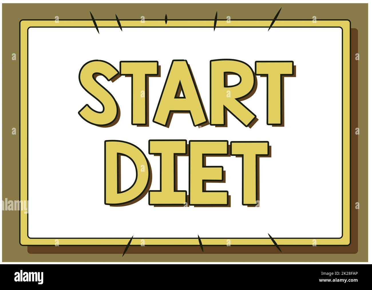 Text sign showing Start Diet. Word Written on special course food to which person restricts themselves Line Illustrated Backgrounds With Various Shapes And Colours. Stock Photo