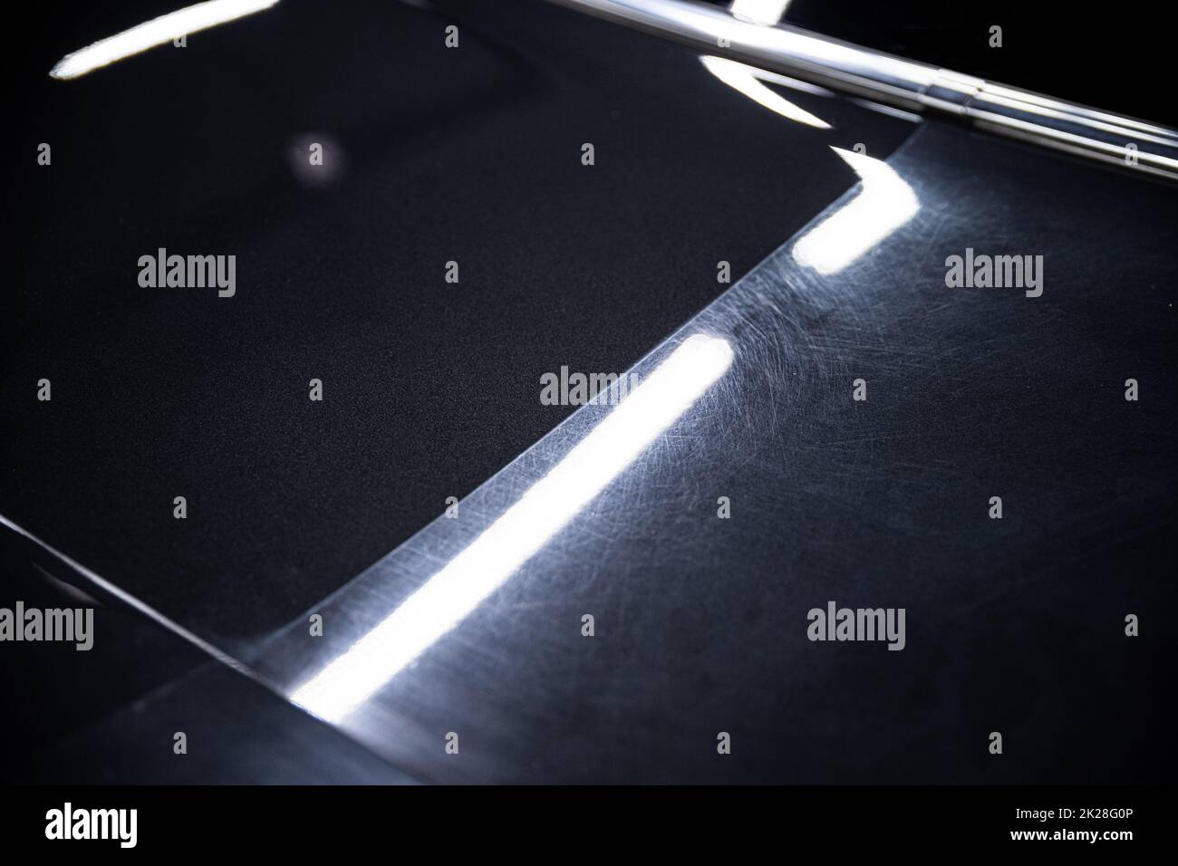 effect before and after polishing the paint and removing scratches from