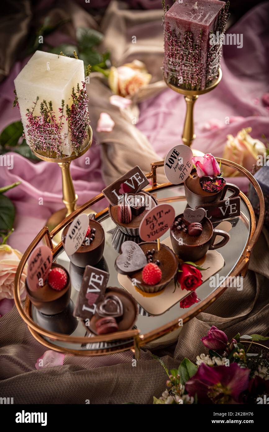 Dark chocolate mousse hi res stock photography and images alamy