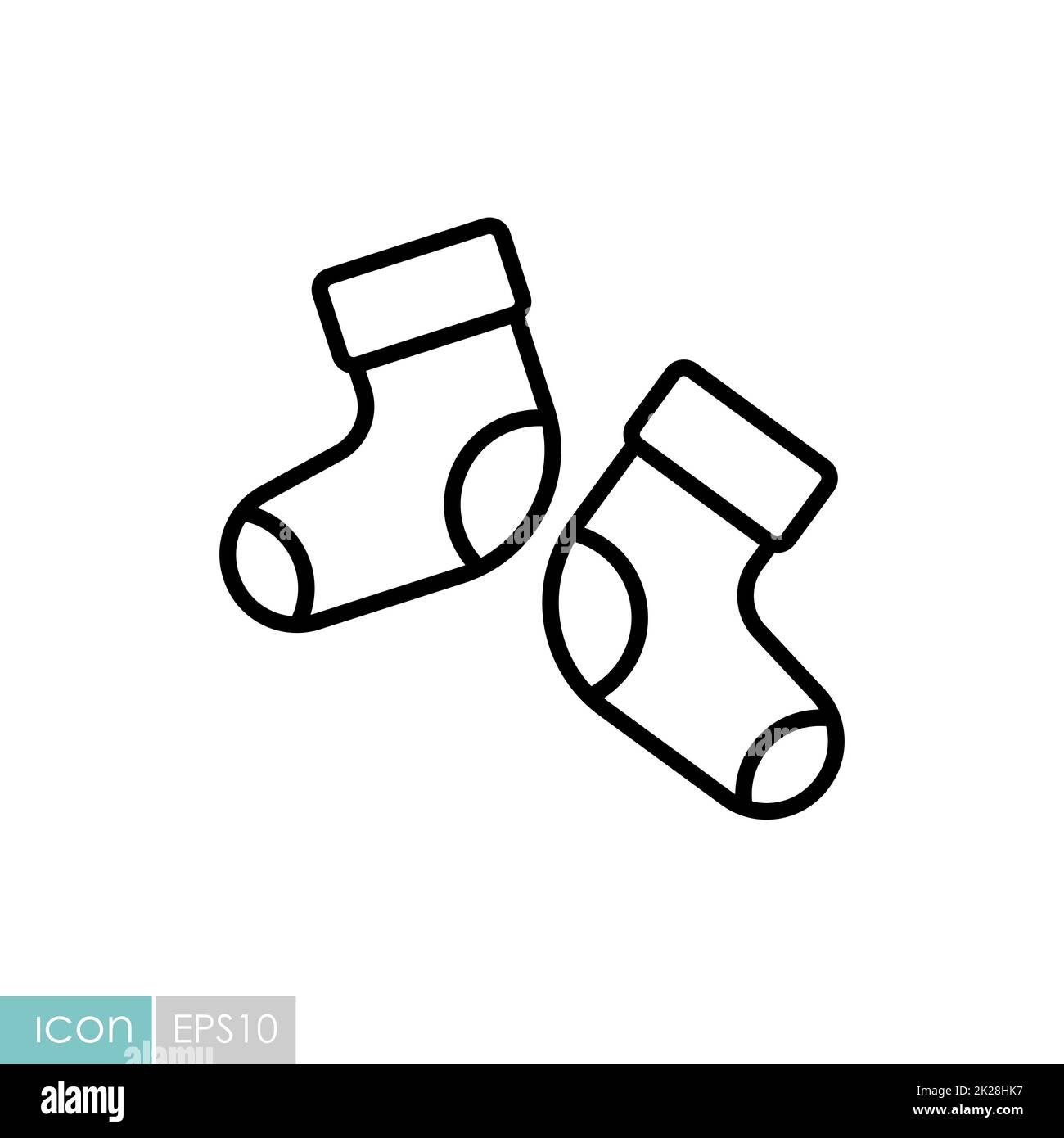 cute sock baby line style icon Stock Vector Image & Art - Alamy