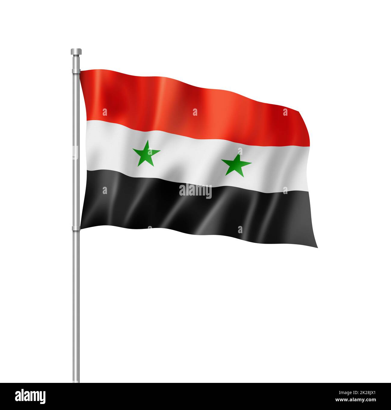 Syrian flag isolated on white Stock Photo - Alamy