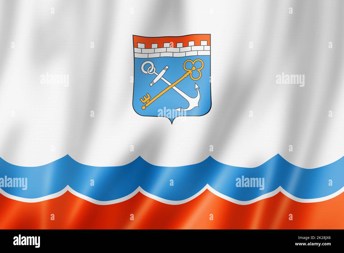 Leningrad state - Oblast -  flag, Russia Stock Photo