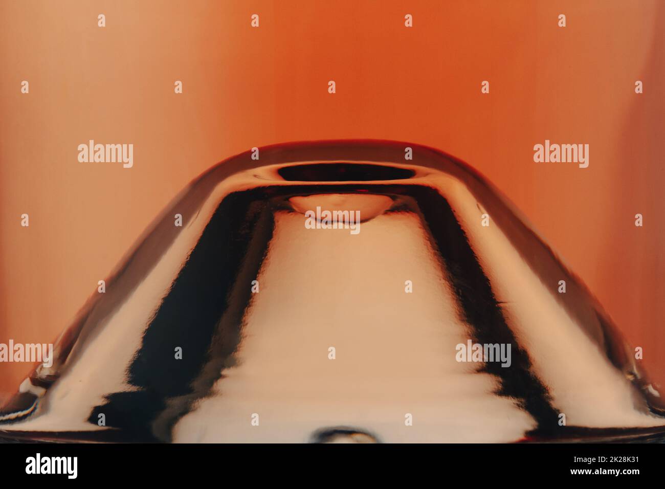 closeup of a rose wine bottle punt Stock Photo Alamy