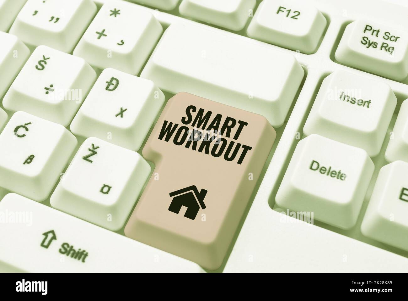 Conceptual display Smart Workout. Internet Concept set a goal that maps out exactly what need to do in being fit Typing Online Network Protocols, Creating New Firewall Program Stock Photo
