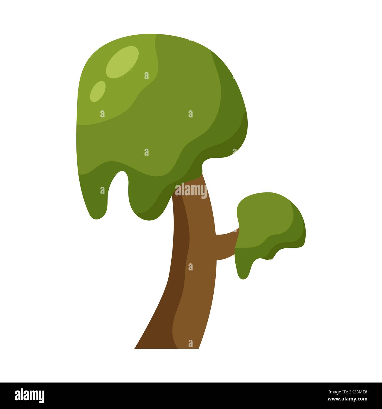 Abstract green tree on white background - Vector Stock Photo - Alamy