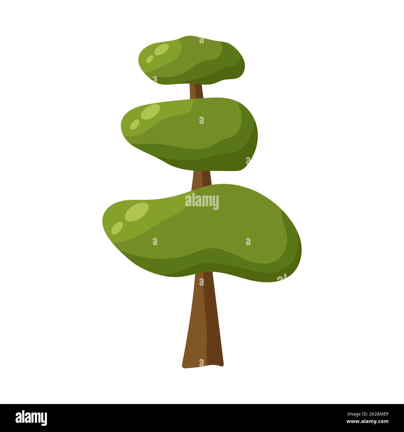 Abstract green tree on white background - Vector Stock Photo - Alamy