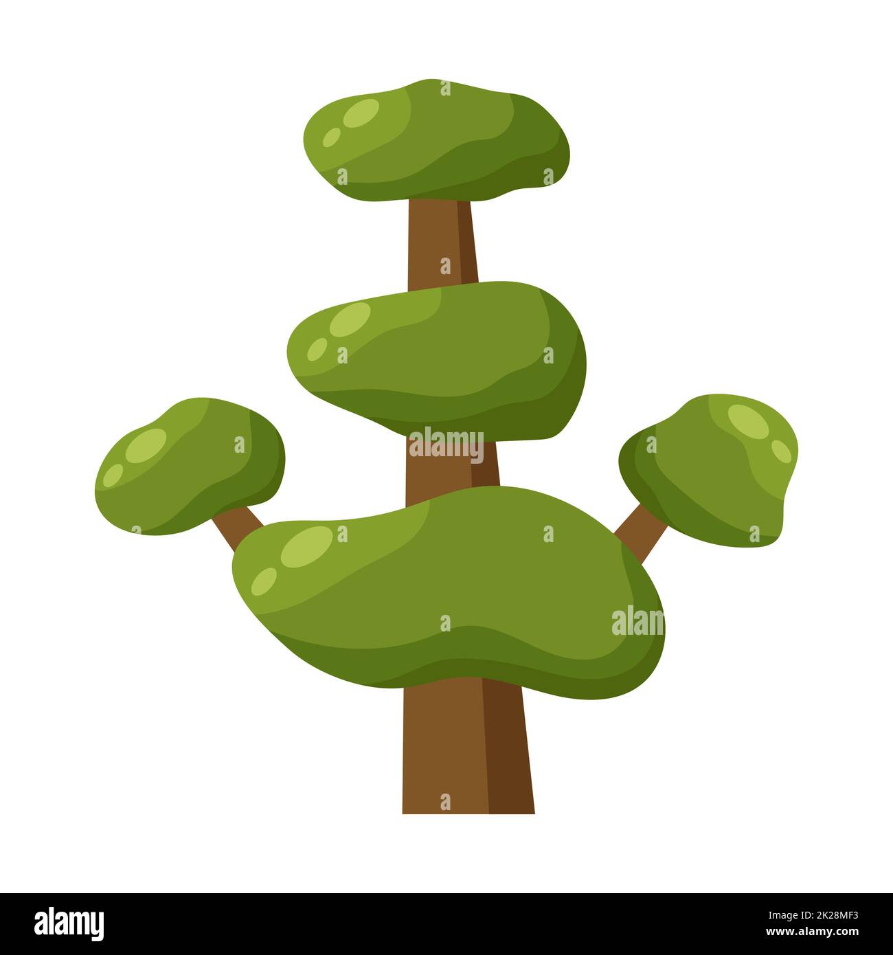Abstract green tree on white background - Vector Stock Photo - Alamy